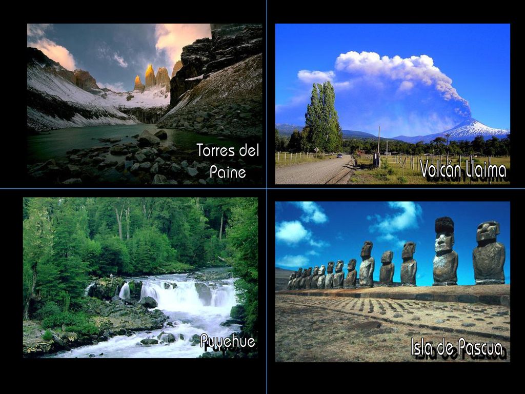 Torres del Paine Volcán Llaima Puyehue Isla de Pascua