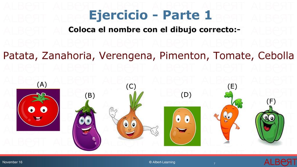 Coloca el nombre con el dibujo correcto:-