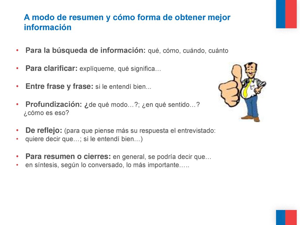 A modo de resumen y cómo forma de obtener mejor información