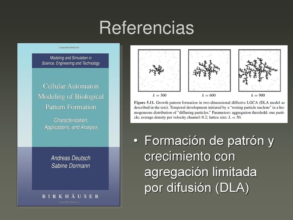 Referencias Formación de patrón y crecimiento con agregación limitada por difusión (DLA)