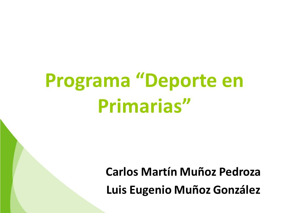 Programa Deporte en Primarias