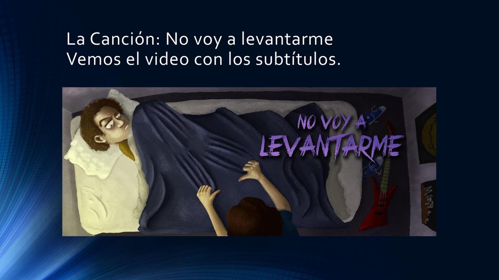 La Canción: No voy a levantarme Vemos el video con los subtítulos.
