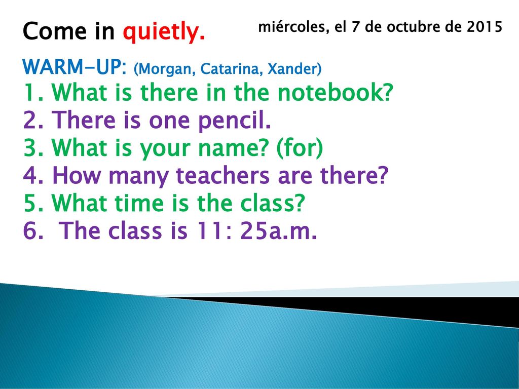What is there in the notebook There is one pencil.