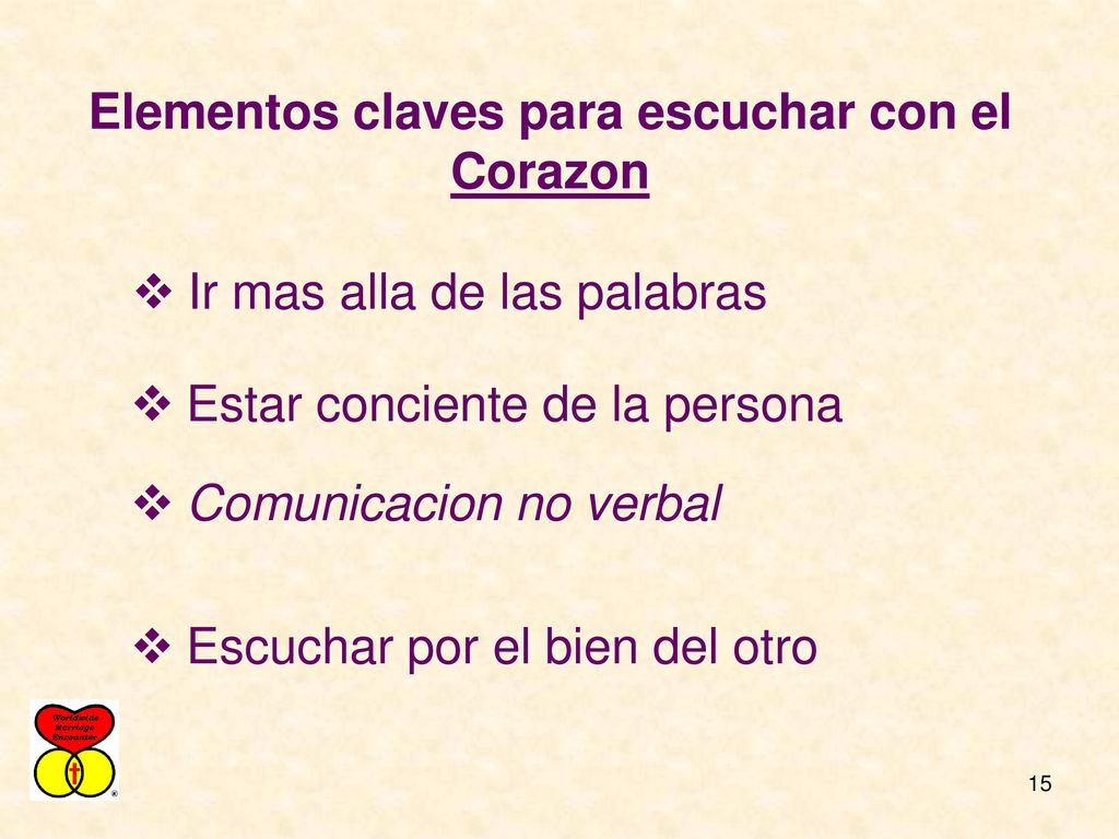 Elementos claves para escuchar con el Corazon
