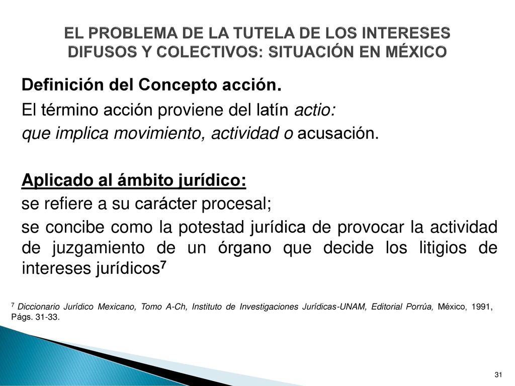 EL PROBLEMA DE LA TUTELA DE LOS INTERESES DIFUSOS Y COLECTIVOS: SITUACIÓN EN MÉXICO