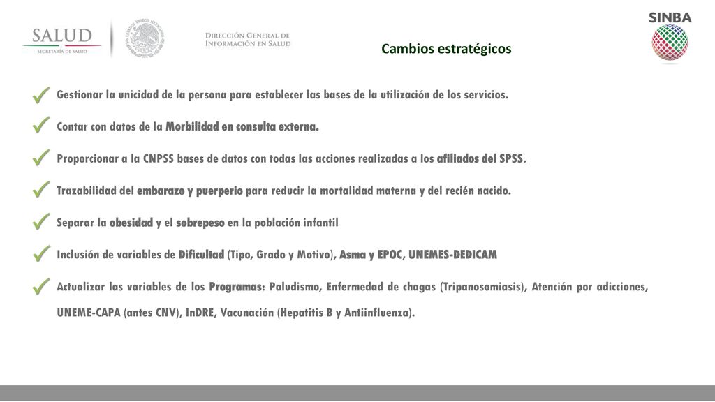 Cambios estratégicos Gestionar la unicidad de la persona para establecer las bases de la utilización de los servicios.