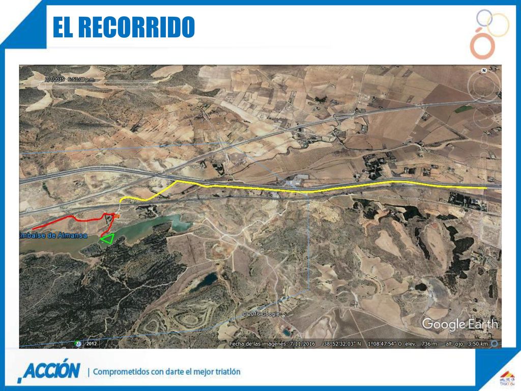 El recorrido <Plano general con todos los recorridos>