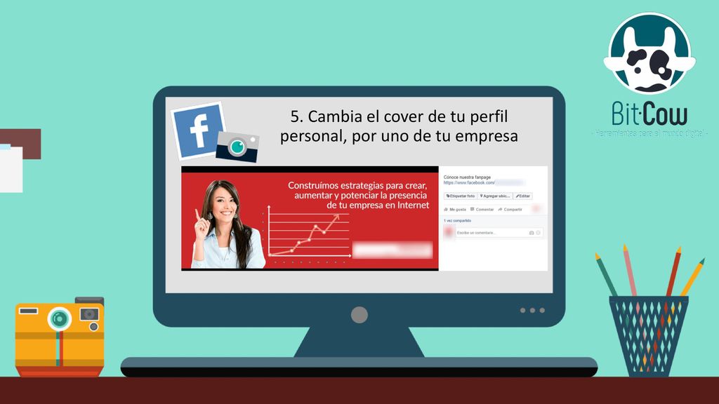 5. Cambia el cover de tu perfil personal, por uno de tu empresa