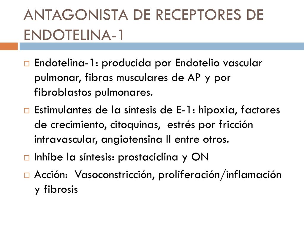 ANTAGONISTA DE RECEPTORES DE ENDOTELINA-1