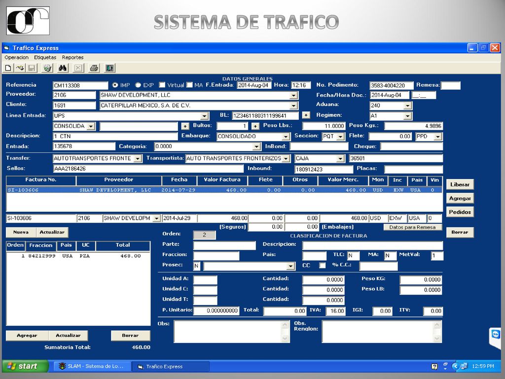 SISTEMA DE TRAFICO TODO SE REDUJO A ESTA SOLA PANTALLA