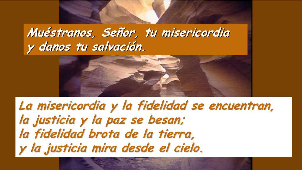 Muéstranos, Señor, tu misericordia y danos tu salvación.