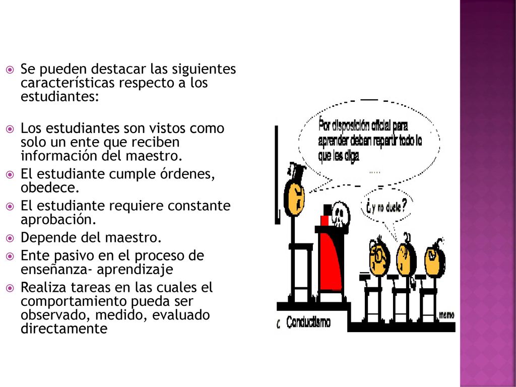 Se pueden destacar las siguientes características respecto a los estudiantes: