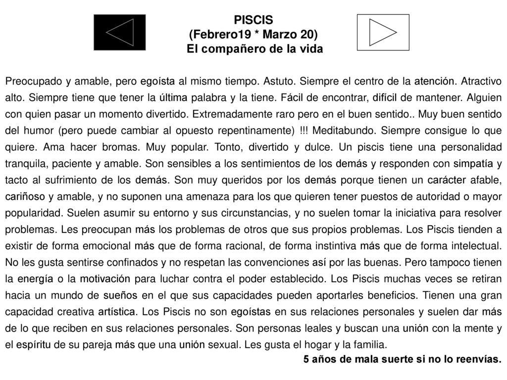 PISCIS (Febrero19 * Marzo 20) El compañero de la vida