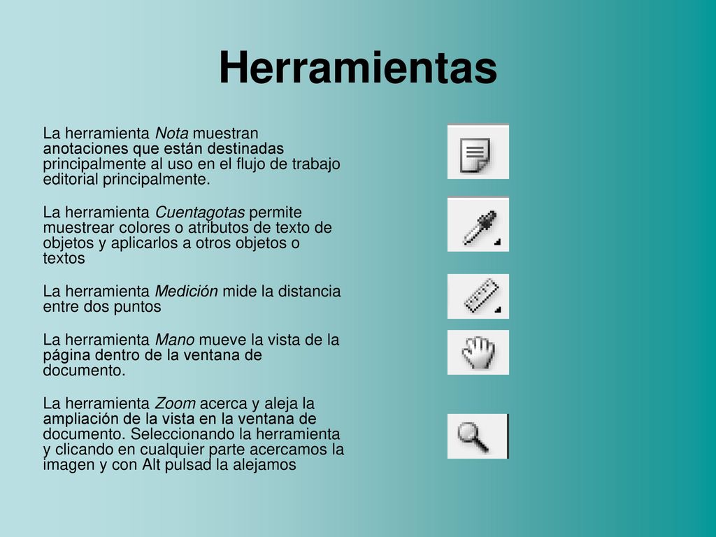 Herramientas La herramienta Nota muestran anotaciones que están destinadas principalmente al uso en el flujo de trabajo editorial principalmente.