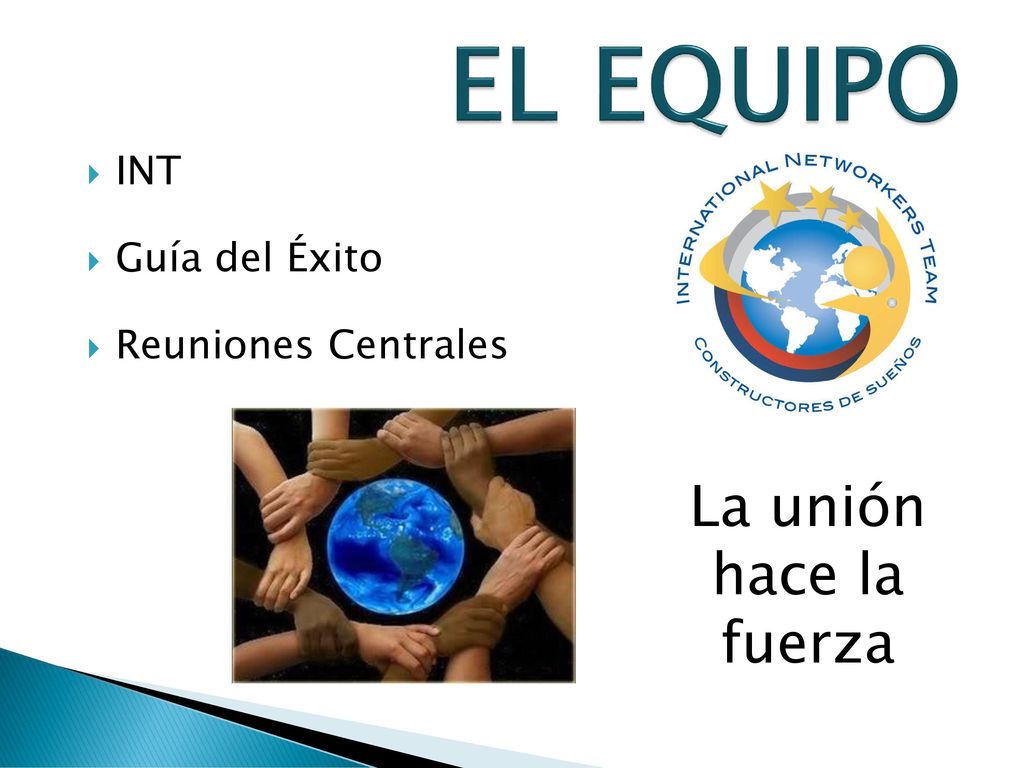 EL EQUIPO La unión hace la fuerza INT Guía del Éxito