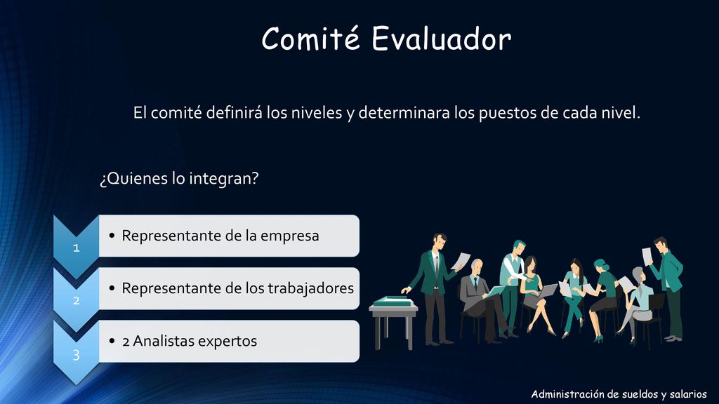Comité Evaluador El comité definirá los niveles y determinara los puestos de cada nivel. ¿Quienes lo integran