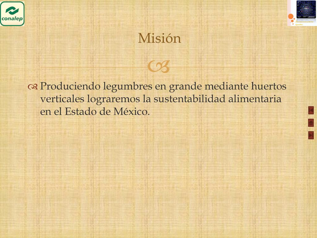 Misión Produciendo legumbres en grande mediante huertos verticales lograremos la sustentabilidad alimentaria en el Estado de México.