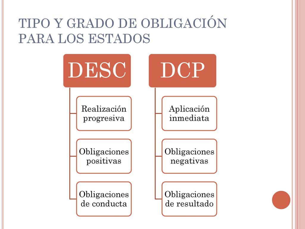 TIPO Y GRADO DE OBLIGACIÓN PARA LOS ESTADOS