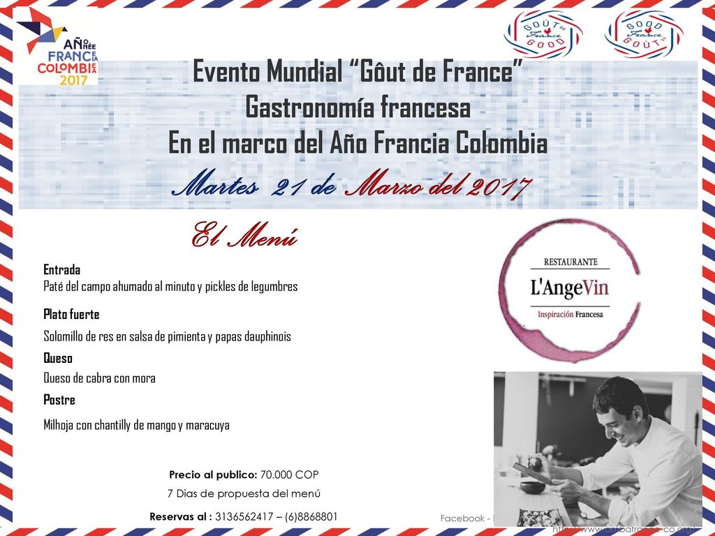 Evento Mundial Gôut de France En el marco del Año Francia Colombia