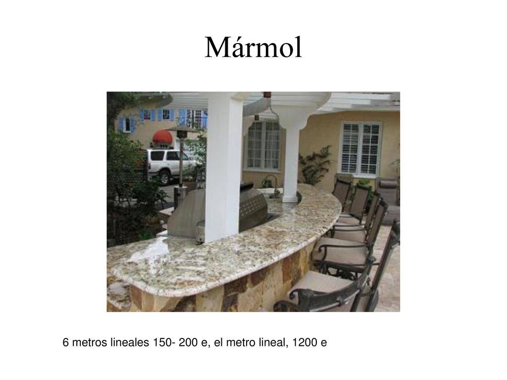 Mármol 6 metros lineales e, el metro lineal, 1200 e