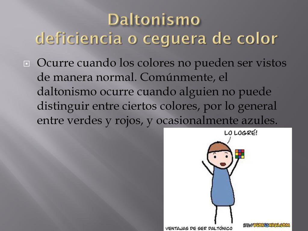 Daltonismo deficiencia o ceguera de color