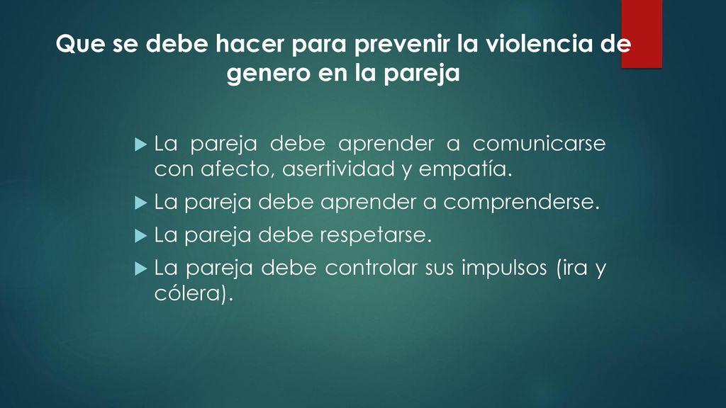 Que se debe hacer para prevenir la violencia de genero en la pareja