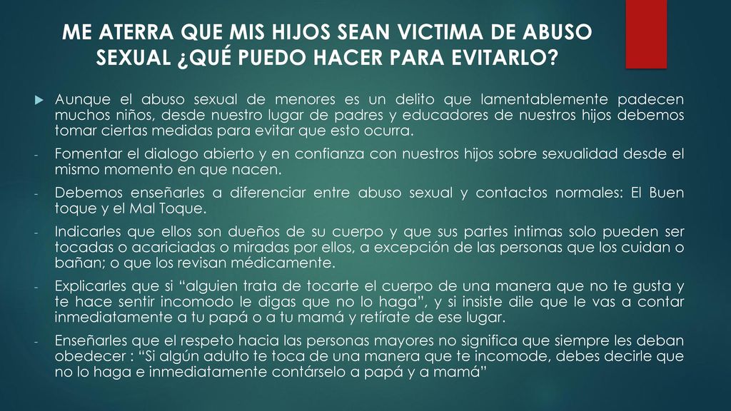 ME ATERRA QUE MIS HIJOS SEAN VICTIMA DE ABUSO SEXUAL ¿QUÉ PUEDO HACER PARA EVITARLO