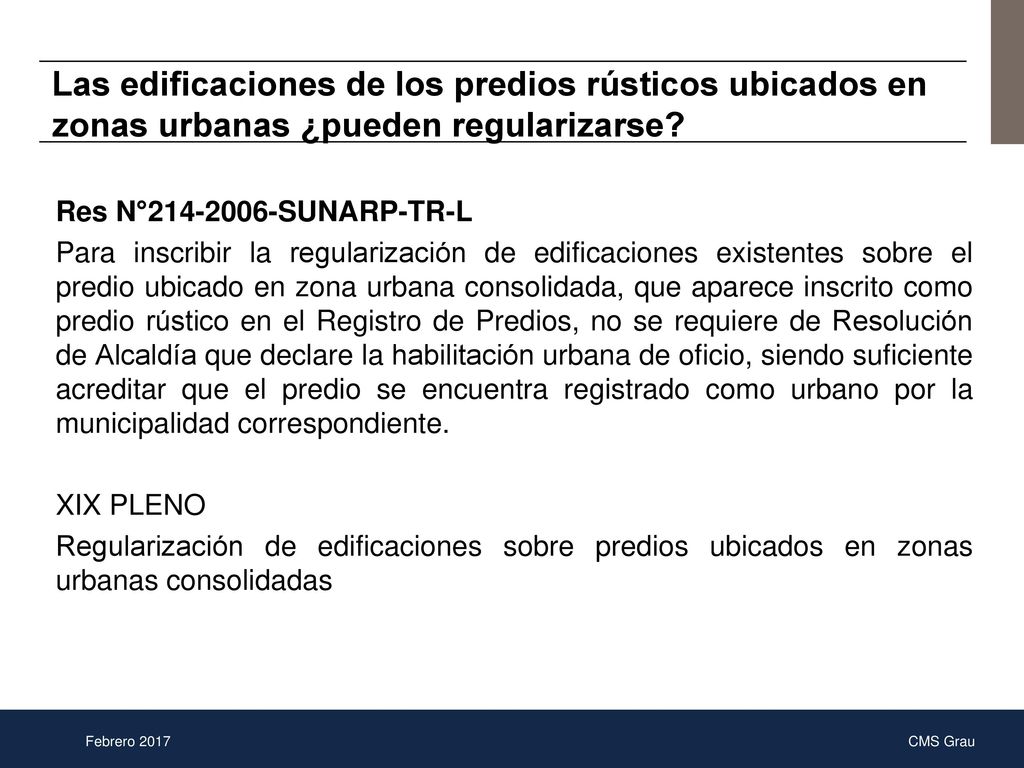 Las edificaciones de los predios rústicos ubicados en zonas urbanas ¿pueden regularizarse