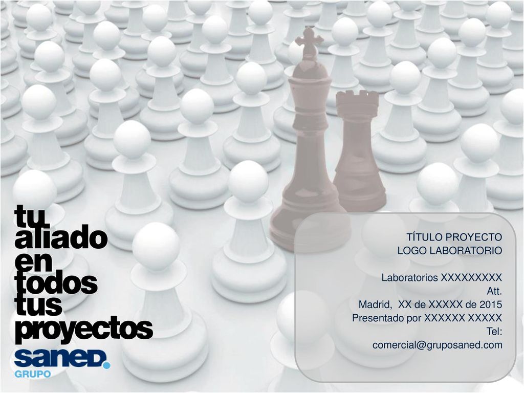TÍTULO PROYECTO LOGO LABORATORIO. Laboratorios XXXXXXXXX. Att. Madrid, XX de XXXXX de Presentado por XXXXXX XXXXX.