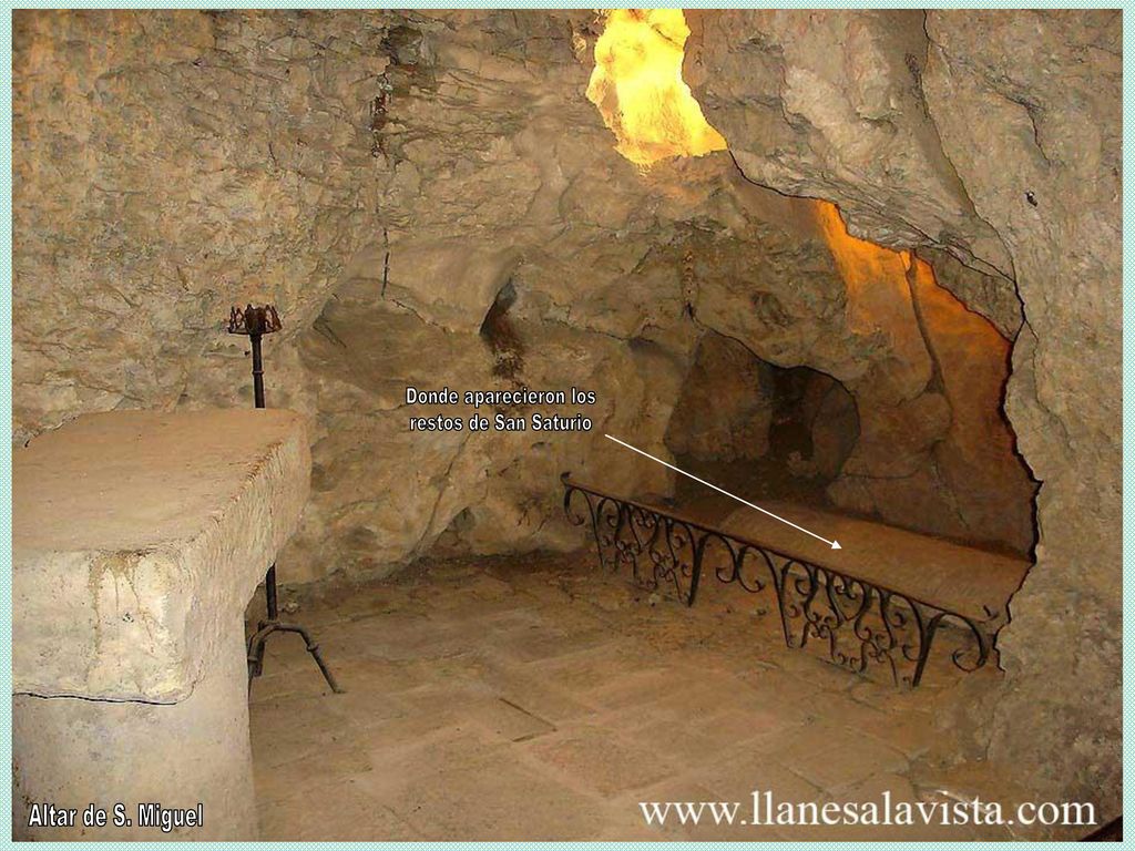 Donde aparecieron los restos de San Saturio Altar de S. Miguel