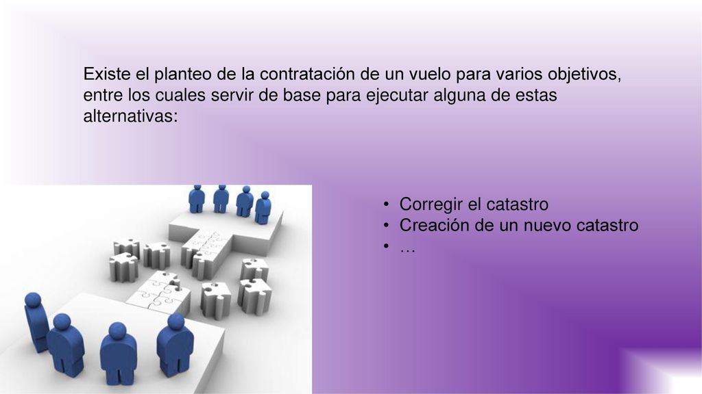 Existe el planteo de la contratación de un vuelo para varios objetivos, entre los cuales servir de base para ejecutar alguna de estas alternativas: