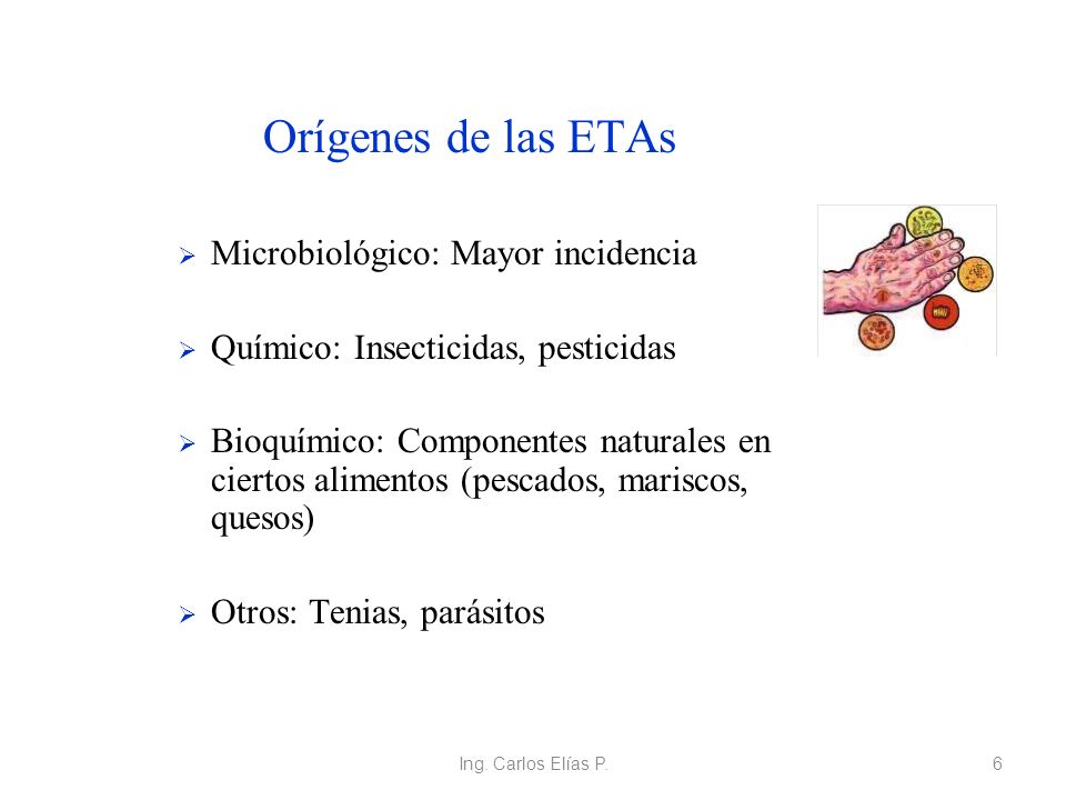 Orígenes de las ETAs Microbiológico: Mayor incidencia