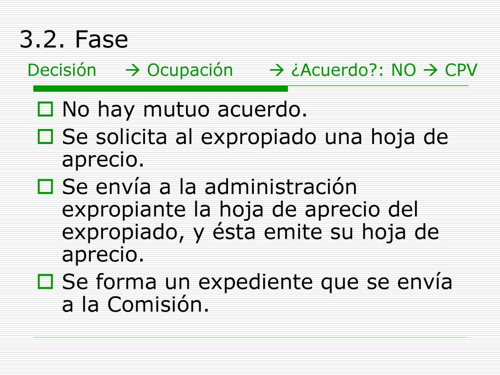 3.2. Fase Decisión  Ocupación  ¿Acuerdo : NO  CPV