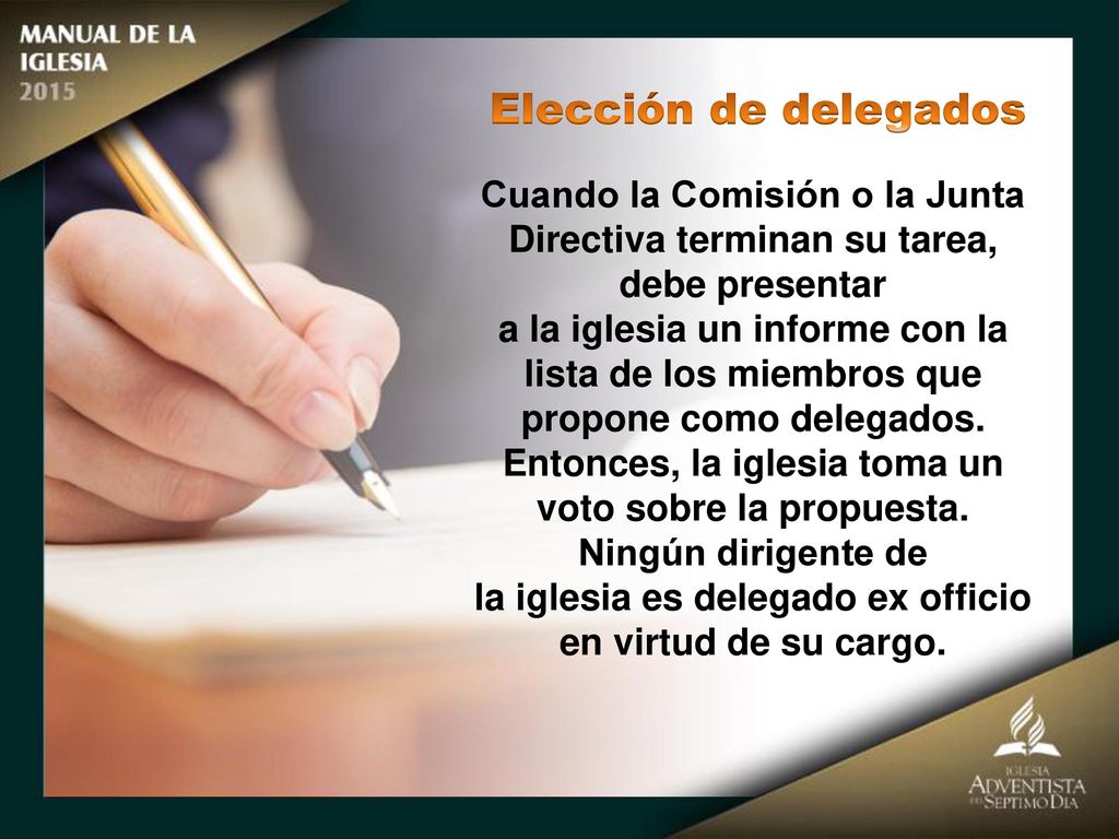 la iglesia es delegado ex officio en virtud de su cargo.