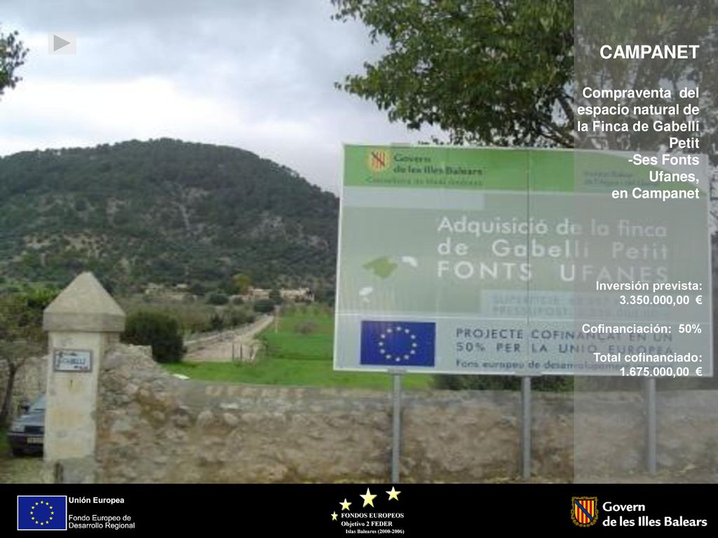 CAMPANET Compraventa del espacio natural de la Finca de Gabellí Petit