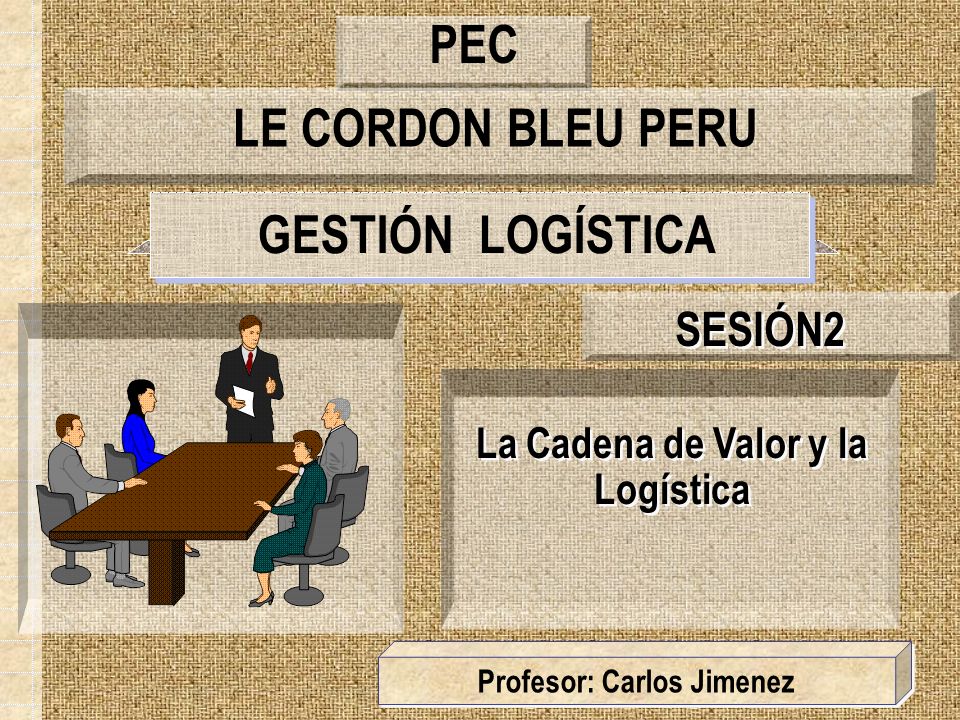 La Cadena de Valor y la Logística Profesor: Carlos Jimenez