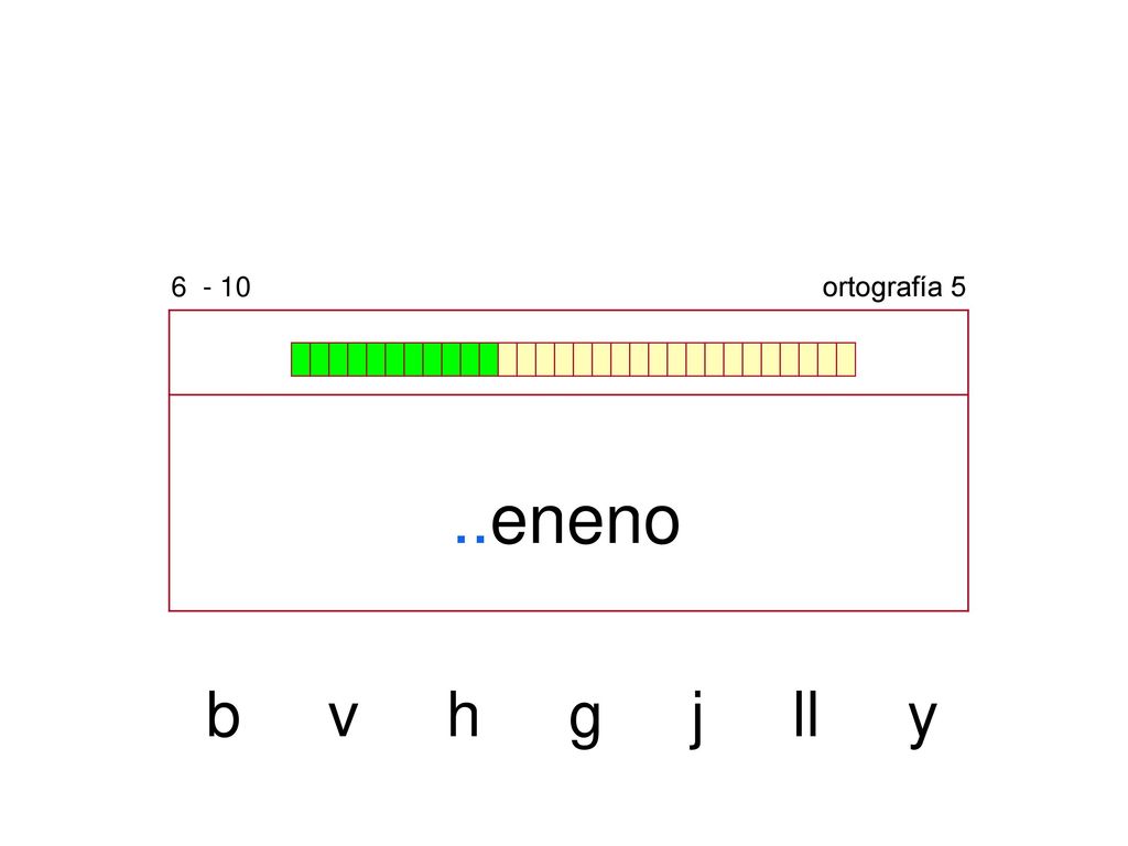 ortografía 5 ..eneno b v h g j ll y