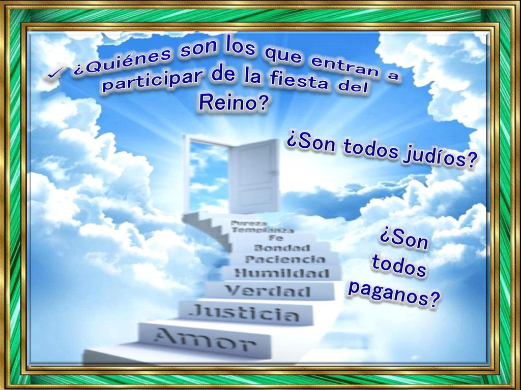 ¿Quiénes son los que entran a participar de la fiesta del Reino