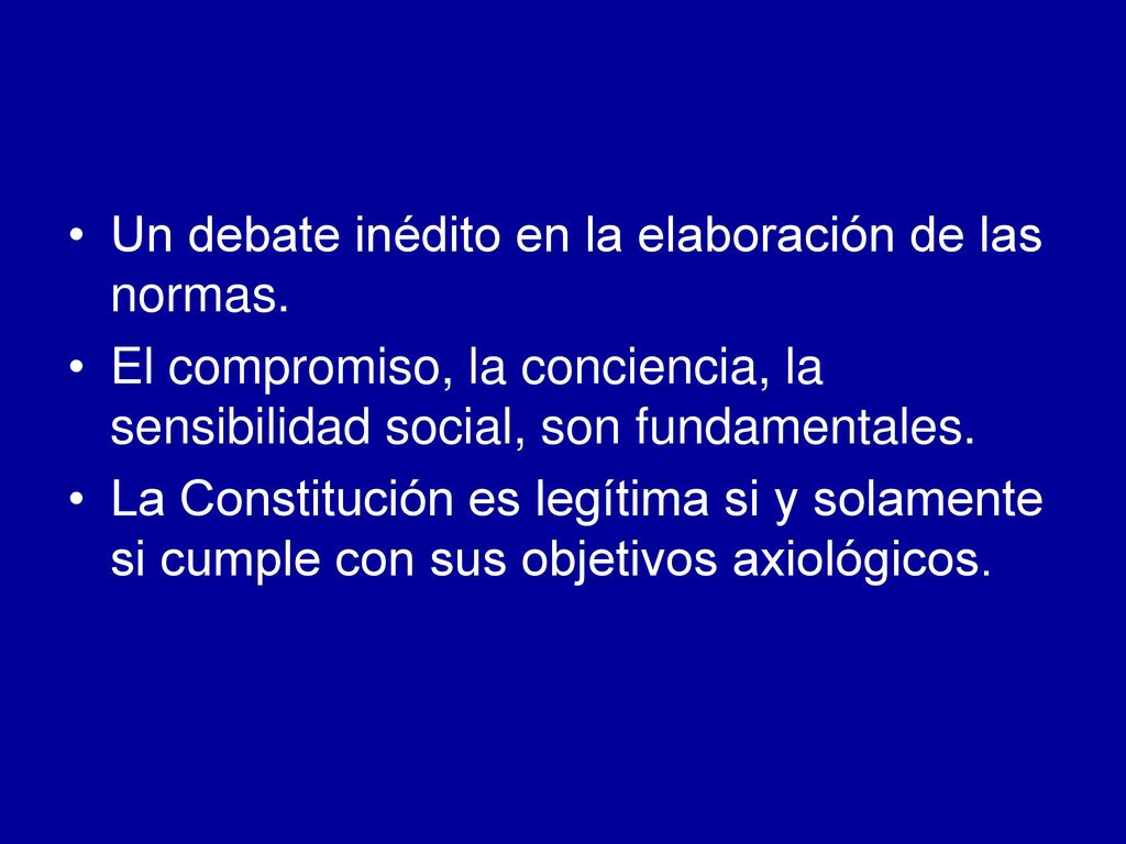 Un debate inédito en la elaboración de las normas.