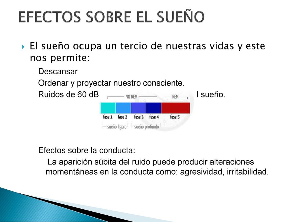 EFECTOS SOBRE EL SUEÑO El sueño ocupa un tercio de nuestras vidas y este nos permite: Descansar. Ordenar y proyectar nuestro consciente.