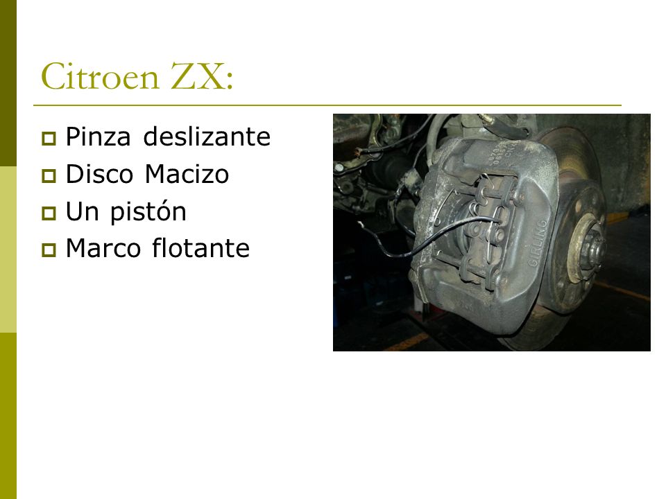 Citroen ZX: Pinza deslizante Disco Macizo Un pistón Marco flotante