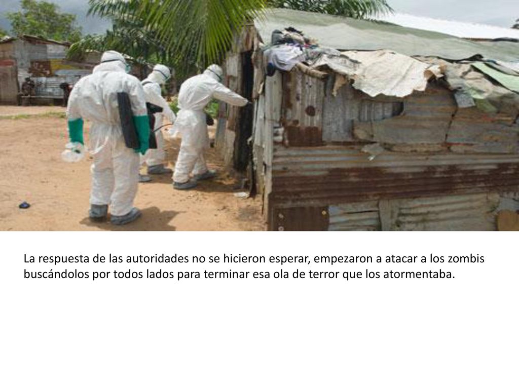 La respuesta de las autoridades no se hicieron esperar, empezaron a atacar a los zombis buscándolos por todos lados para terminar esa ola de terror que los atormentaba.