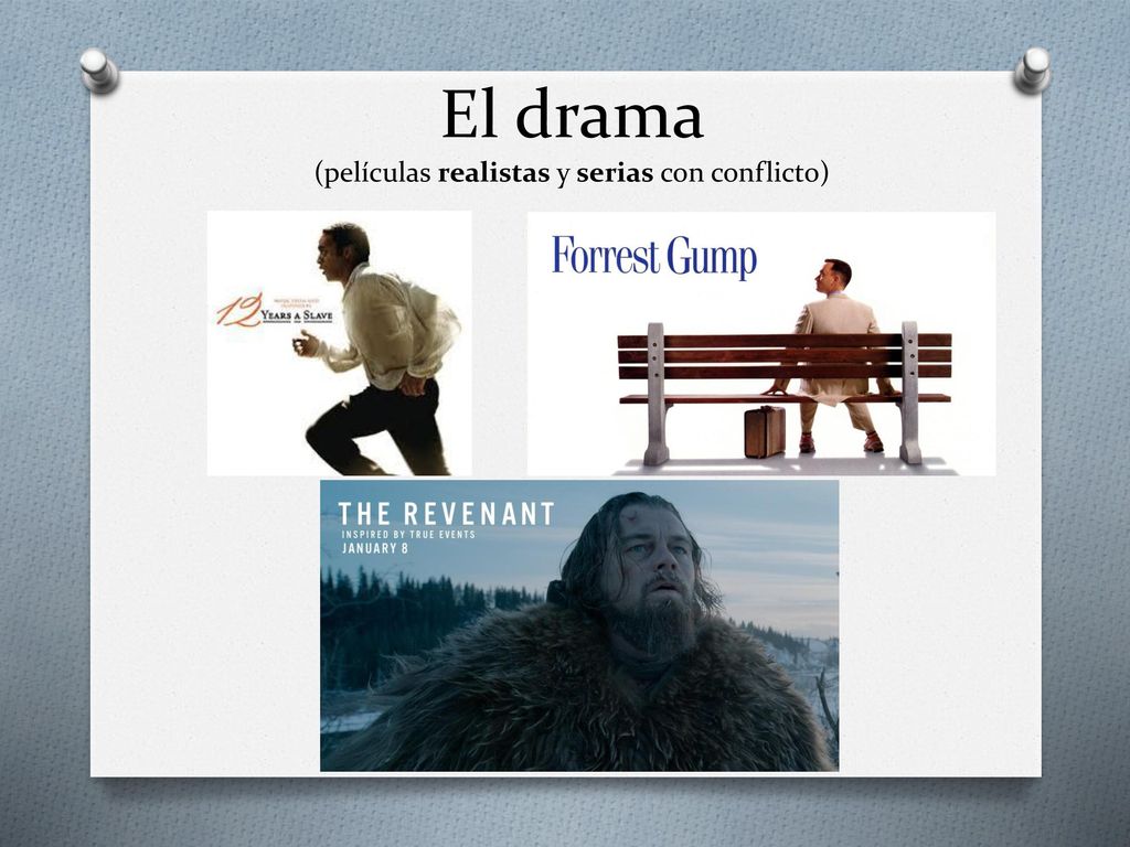 El drama (películas realistas y serias con conflicto)