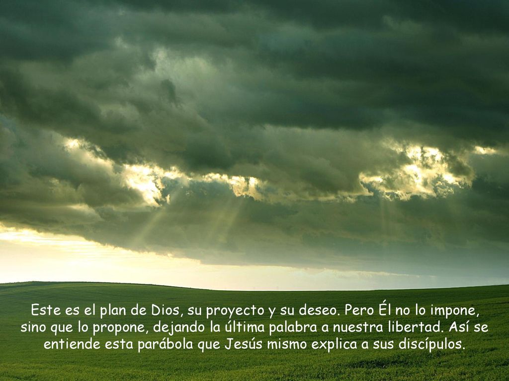 Este es el plan de Dios, su proyecto y su deseo