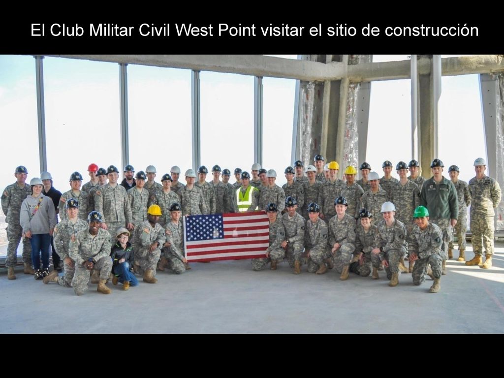 El Club Militar Civil West Point visitar el sitio de construcción