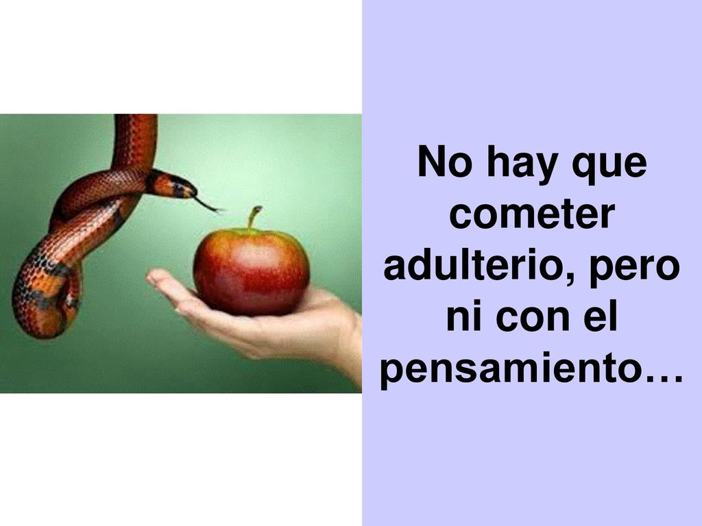 No hay que cometer adulterio, pero ni con el pensamiento…