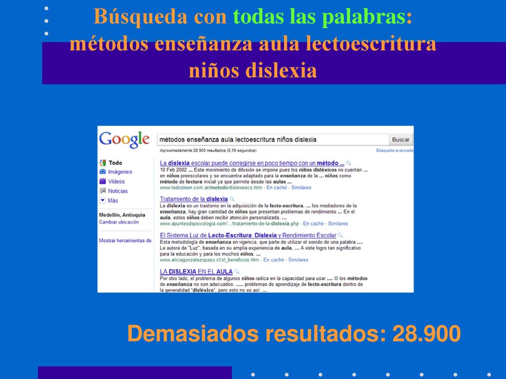 Búsqueda con todas las palabras: métodos enseñanza aula lectoescritura niños dislexia