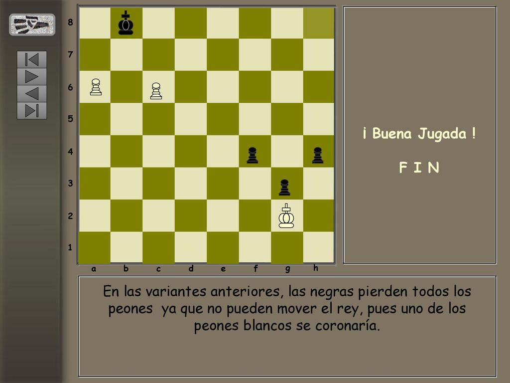 a. b. c. d. e. f. g. h. ¡ Buena Jugada ! F I N.