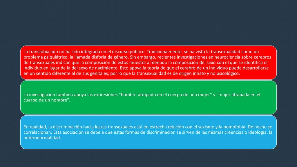 La transfobia aún no ha sido integrada en el discurso público