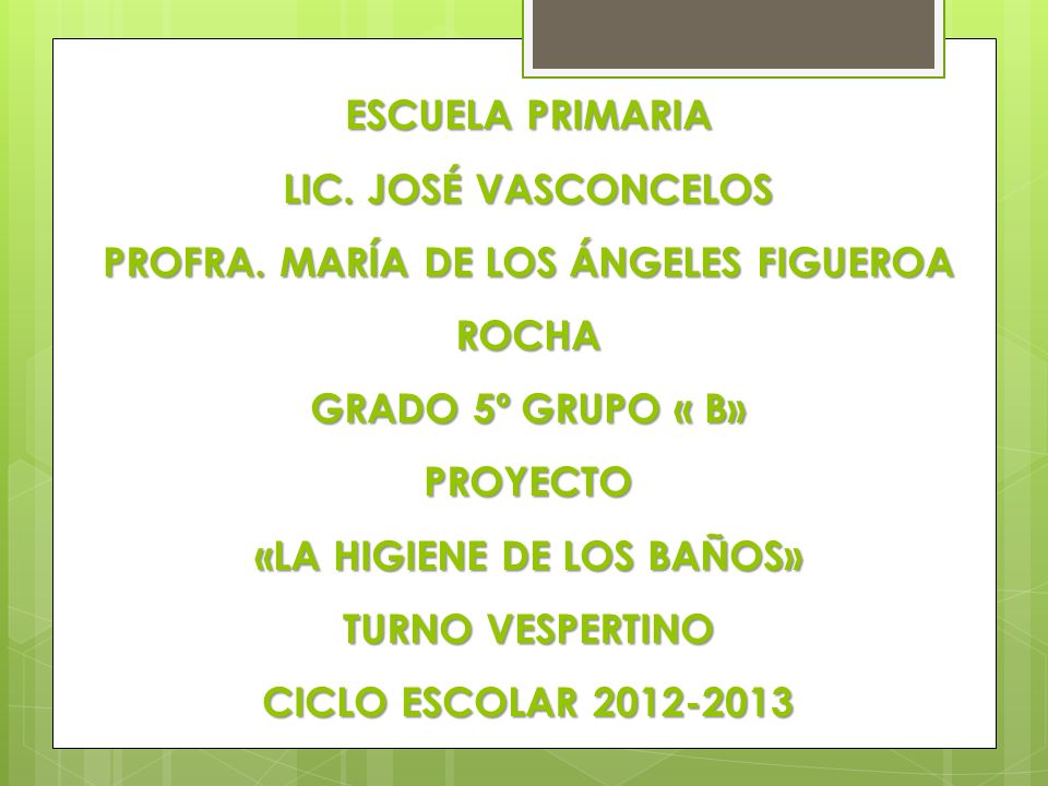 ESCUELA PRIMARIA LIC. JOSÉ VASCONCELOS PROFRA